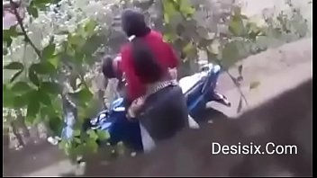 Desi couple standing fuck in forest