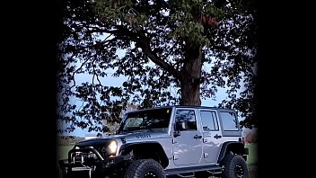 New blue hair and our Jeep!