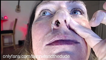 Gagging Self Spitting on Face Snot in Nose Describe Cum Swap - BunnieAndTheDude