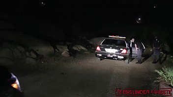 Mischievous teen fucked by cops on the way to the station