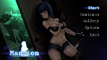 Hot pretty teen girl hentai in hard sex with monster man in Mansion ryona game