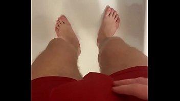 RUSSIAN GAY WITH HAIRY COCK AND BIG BUSH CUMS IN THE BATHTUB
