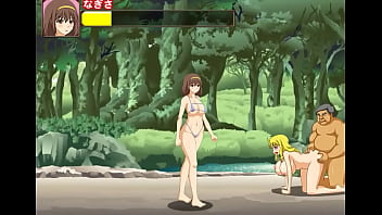 Pretty bikini girl having sex with a lot of men in Bt Island act hentai game new gameplay