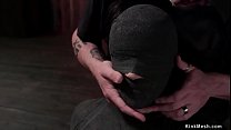 Slut in back arch bondage hard whipped